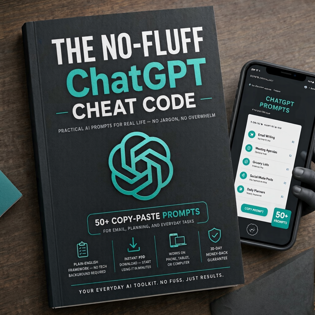The No-Fluff ChatGPT Cheat Code cover